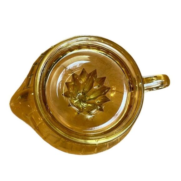Vintage Glass Citrus Juicer Reamer Amber Depression Era - Picture 4 of 6